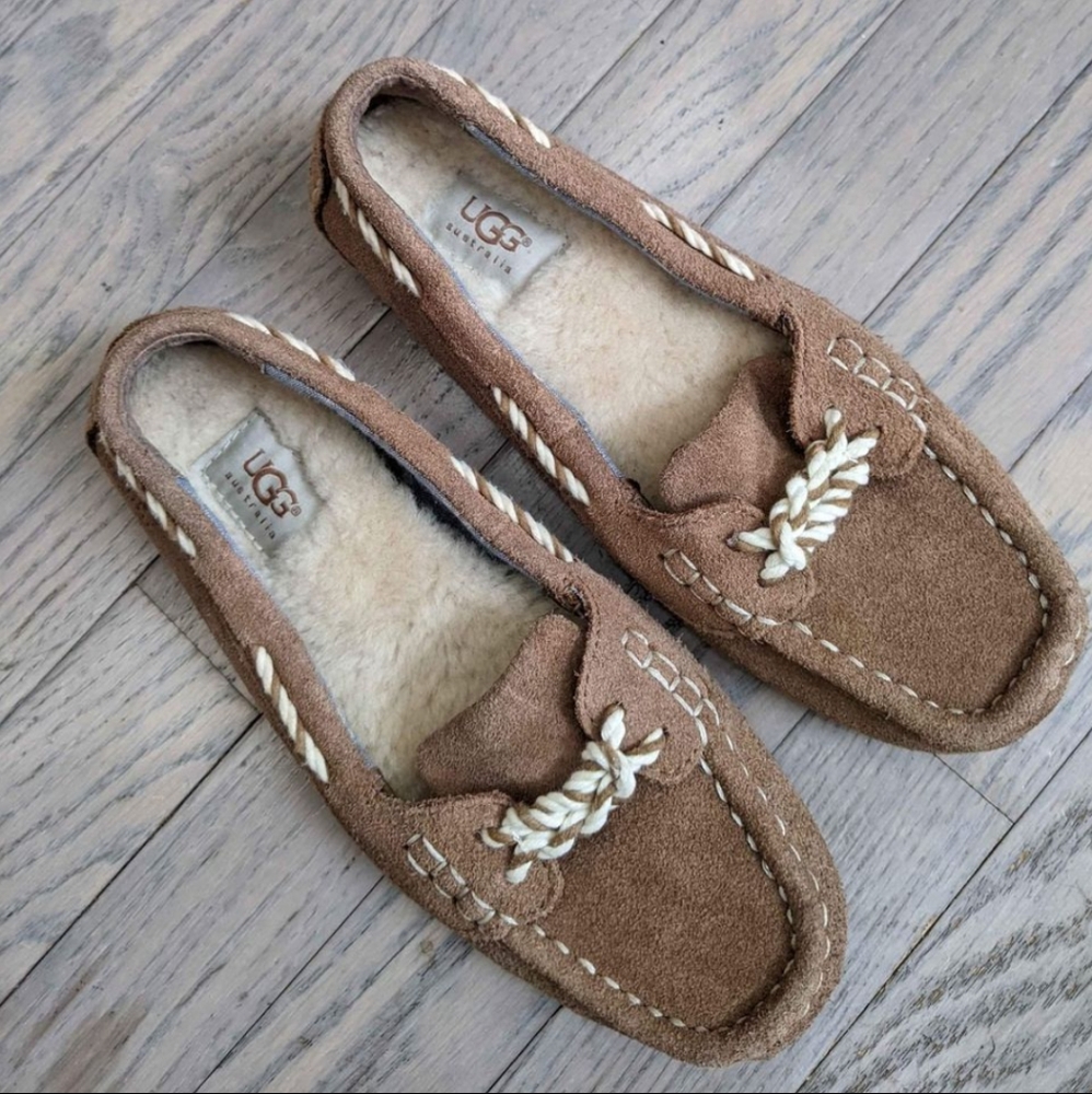 Ugg suede leather slippers shoes, women's size 7